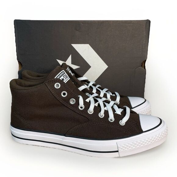 Converse CTAS Malden Street Mid Top Men 9 Canvas Shoes A11708F Grind Coffee - Picture 2 of 9
